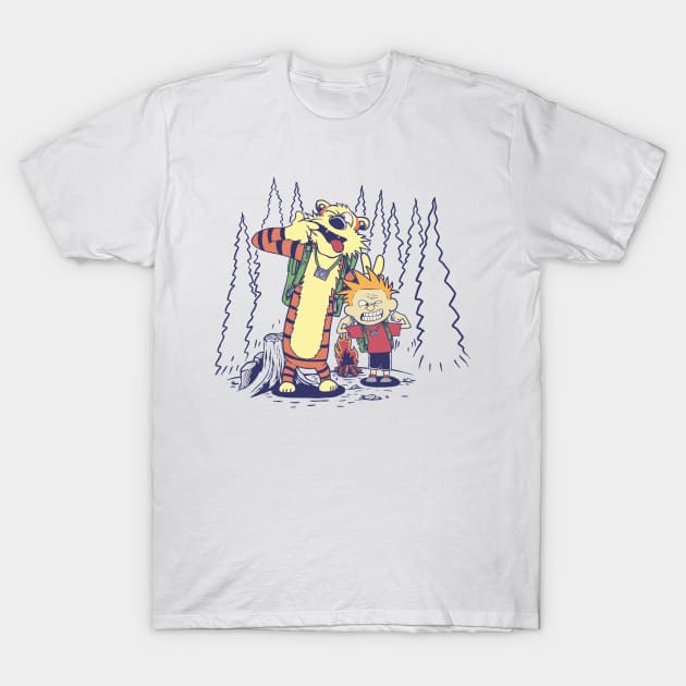 Calvin and Hobbes Let's Hiking T-Shirt by soggyfroggie